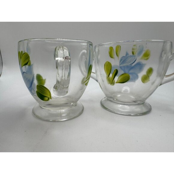 Vintage Bartlett Collins Creamer Sugar Bowl Blue Flowers Gay Fad 50’s Vtg - Picture 5 of 8